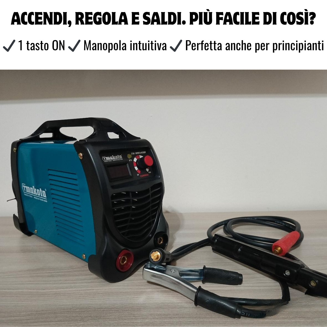 MAKOTA POWERARC 400  – Saldatrice Compatta ad Alta Potenza