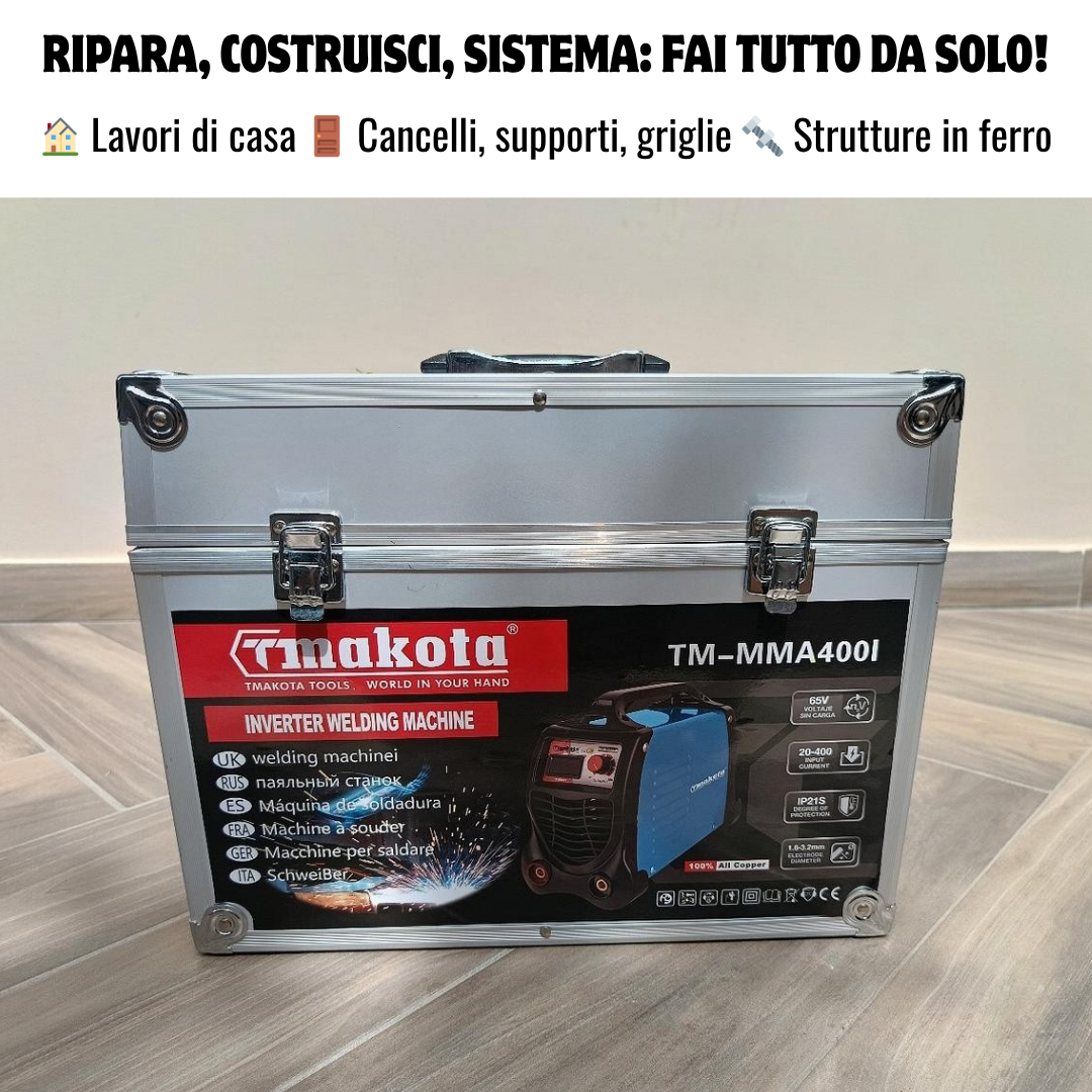 MAKOTA POWERARC 400  – Saldatrice Compatta ad Alta Potenza